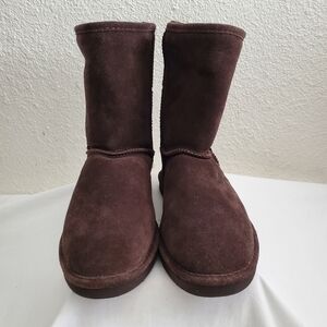 Bearpaw "Dorado II" Leather Suede Short Boot Chocolate Brown Unisex